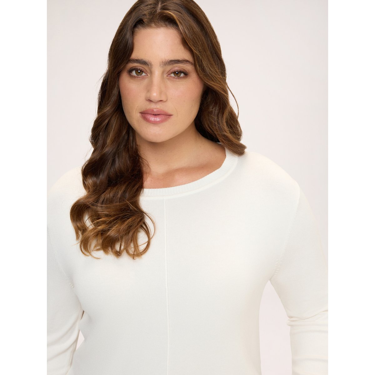 Pull à encolure bateau blanc, FIORELLA RUBINO