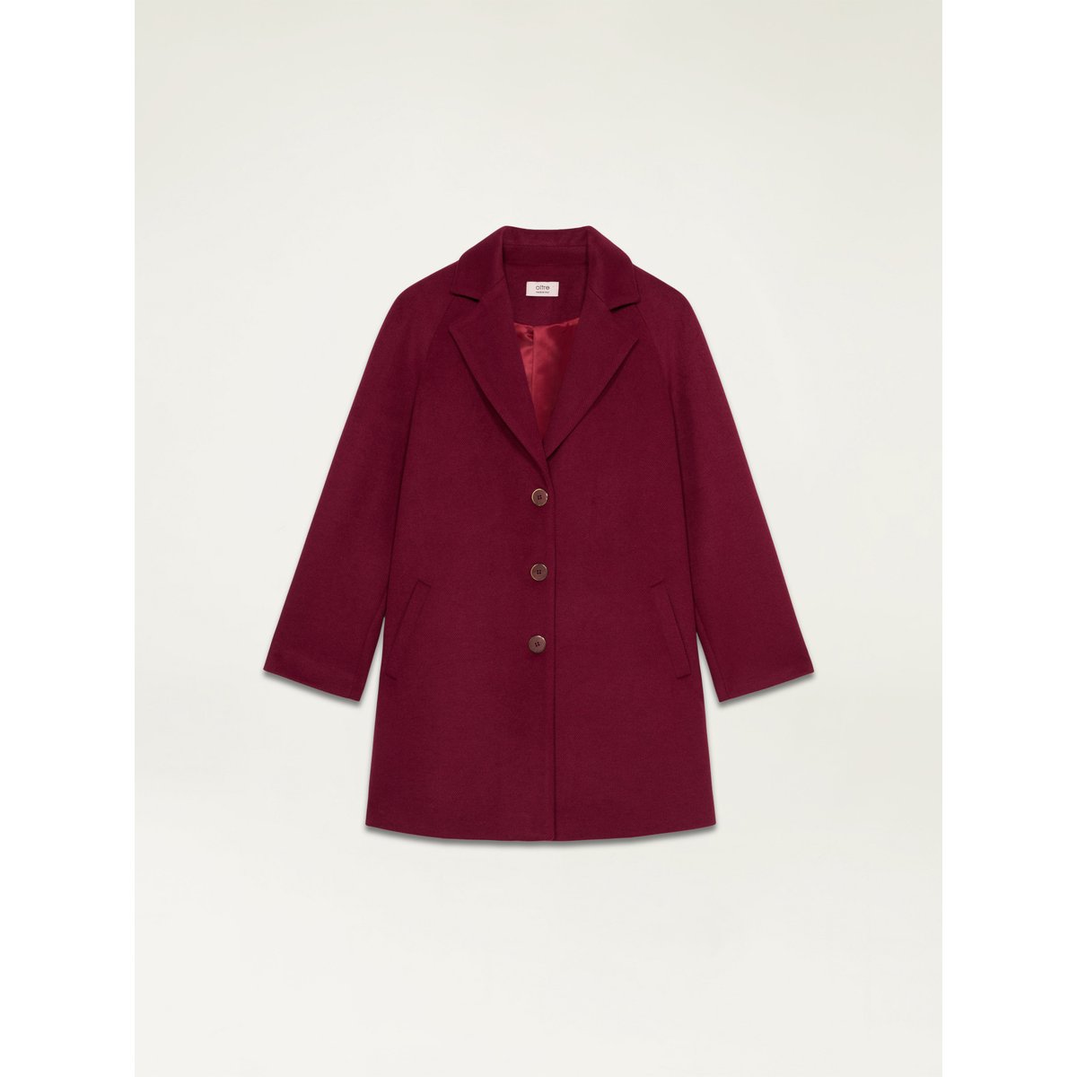 Cloth coat burgundy, OLTRE