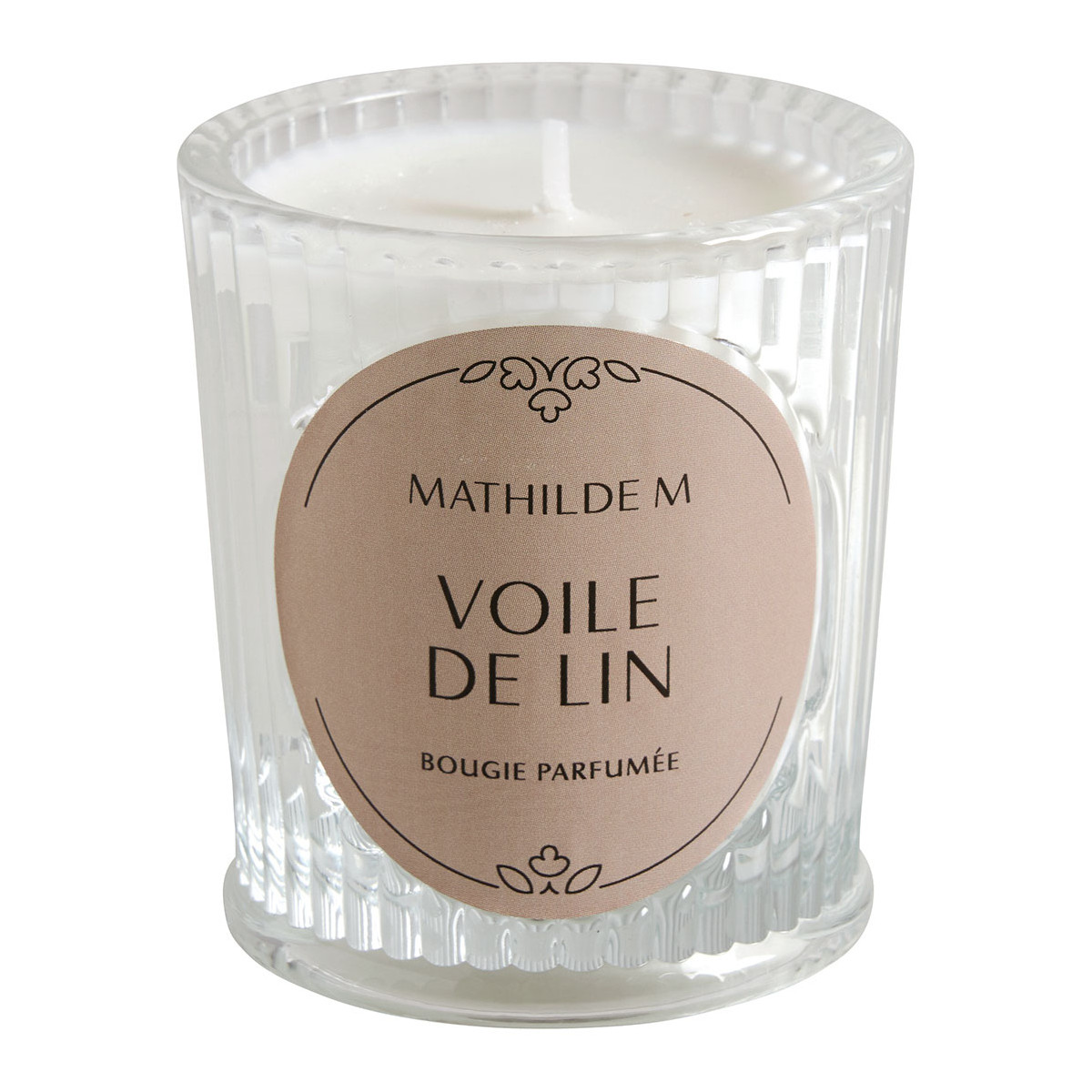 Coffret parfum et bougie Voile de Lin TRÉSOR DE FLEURS rose, MATHILDE M