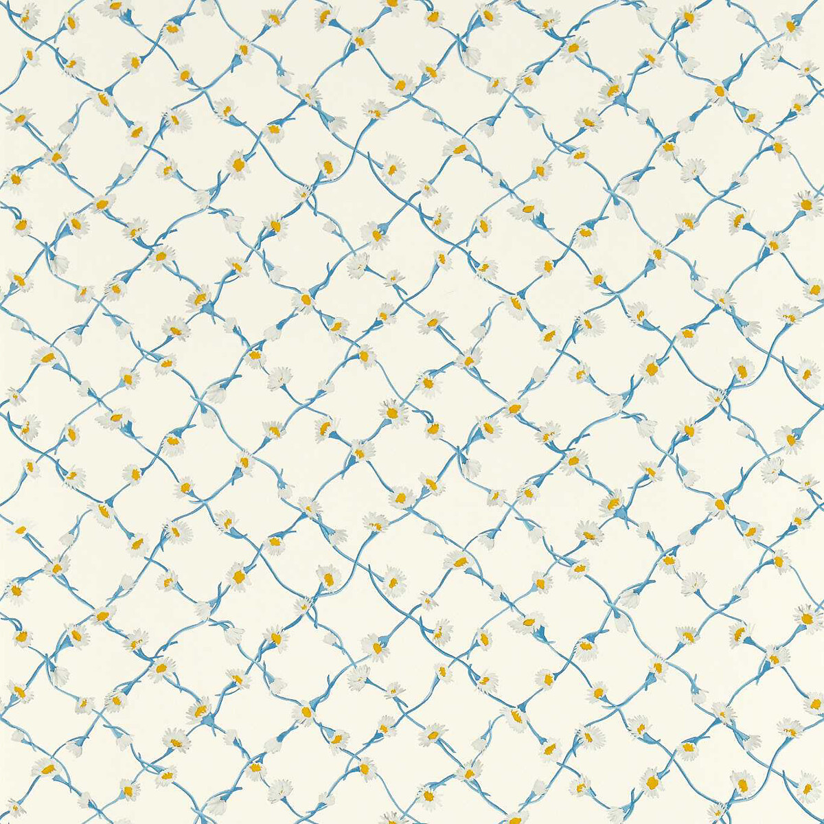 Daisy Trellis Lapis Pearl Wallpaper cream, HARLEQUIN X SOPHIE ROBINSON