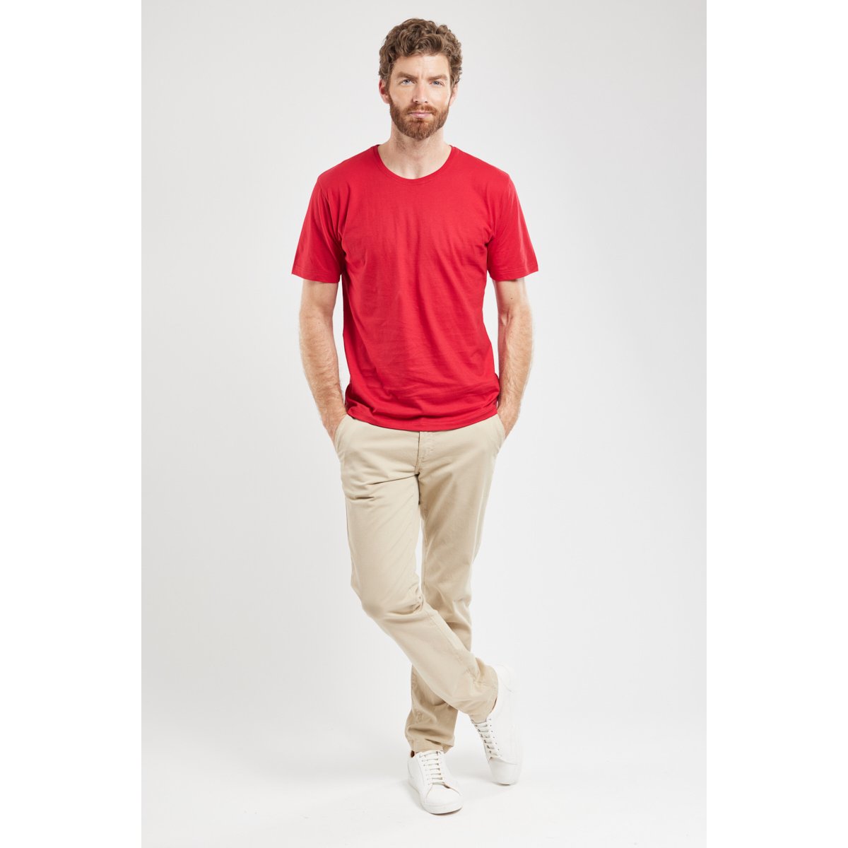 T-shirt uni - coton léger braise, ARMOR-LUX