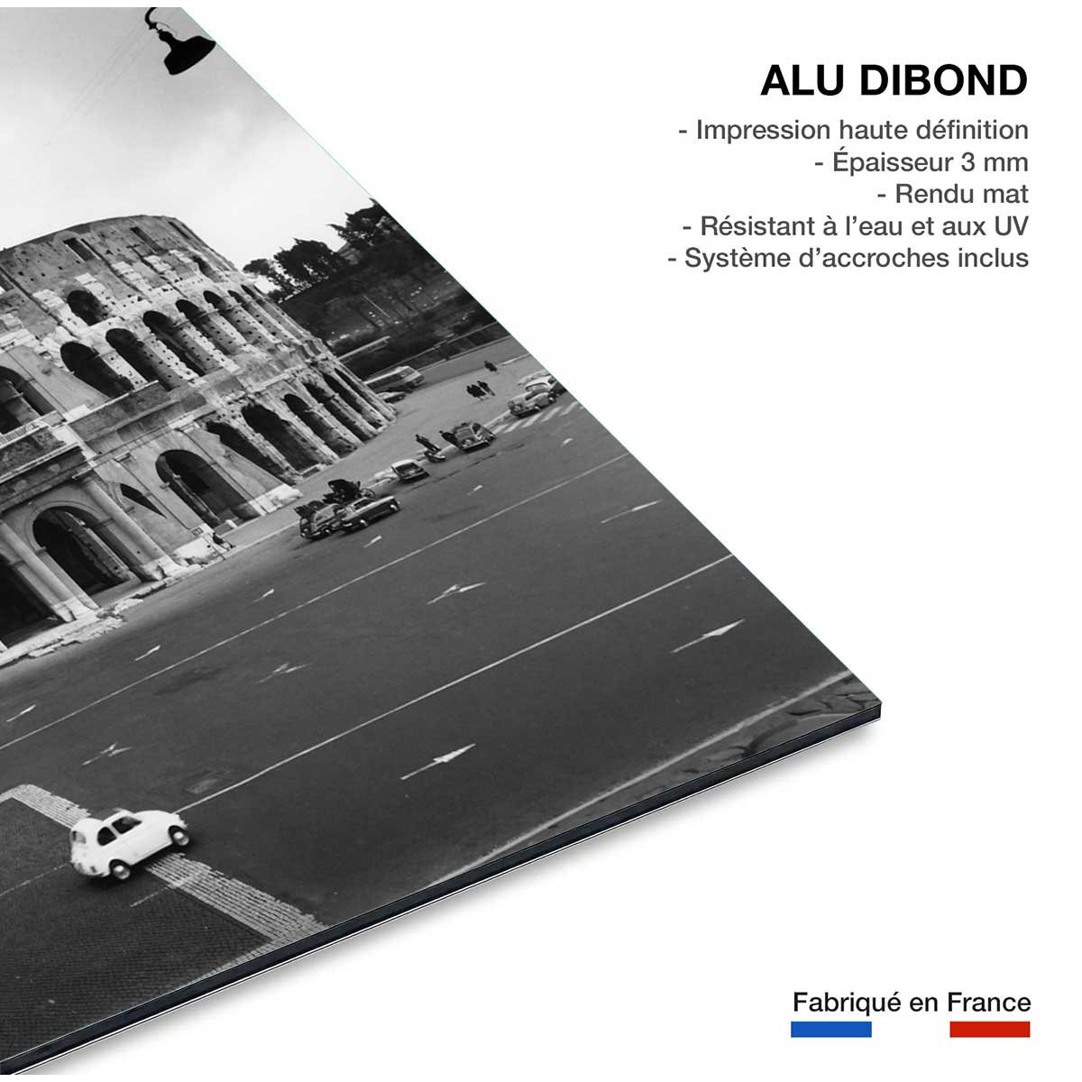 Photo ancienne de Rome, le Colysée tableau alu dibond, HEXOA