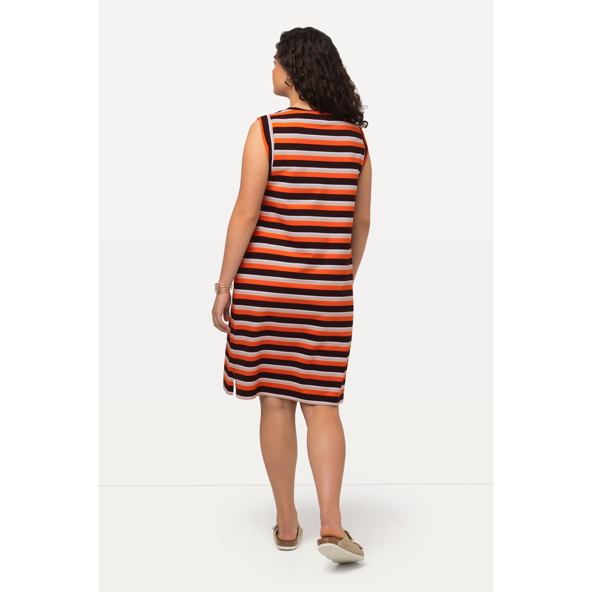 Robe en molleton à col rond mandarine, ULLA POPKEN