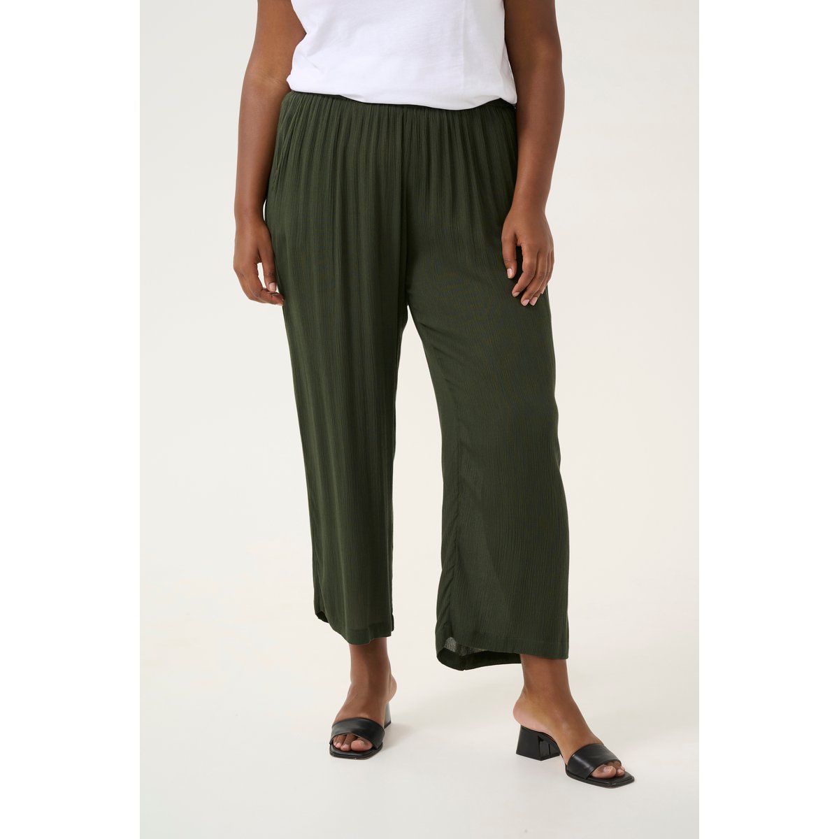 Pantalon casual vert forest night, KAFFE CURVE