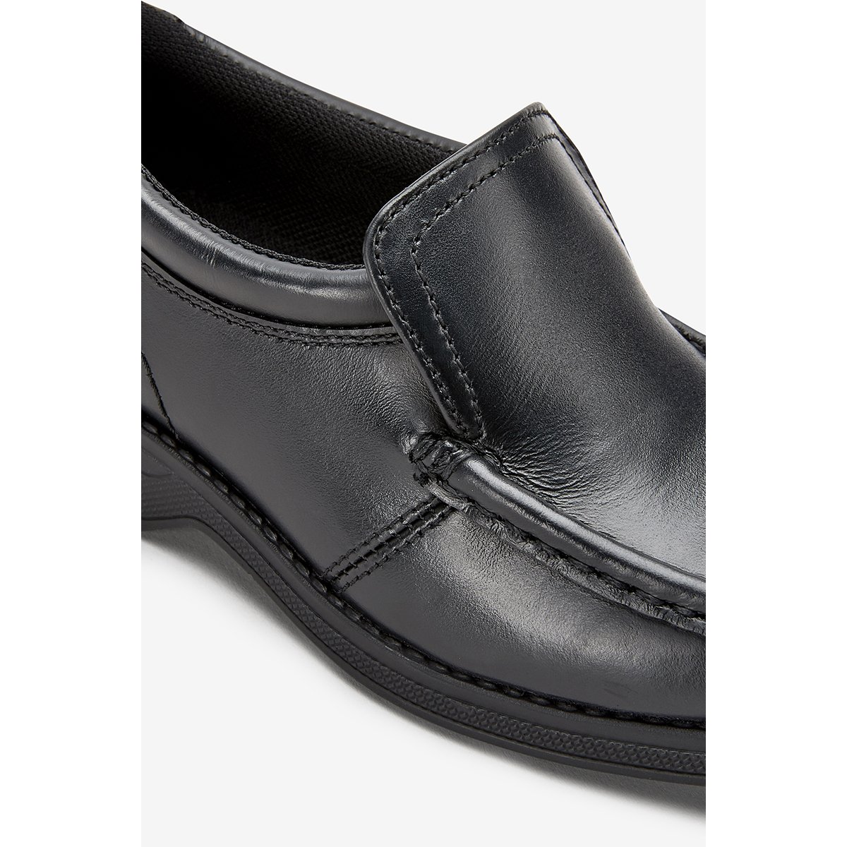 Mocassins En Cuir noir, NEXT