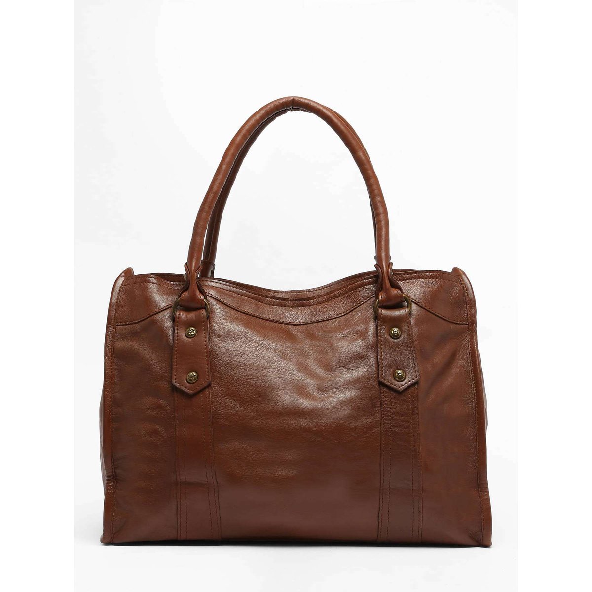Sac Shopping A4 Cow cuir tan, BASILIC PEPPER