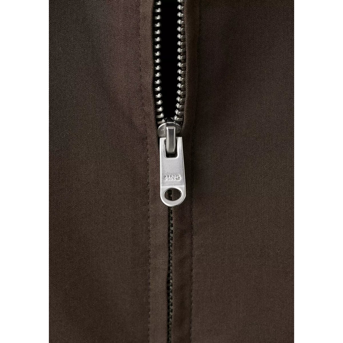 Veste droite coton lyocell marron, MANGO MAN