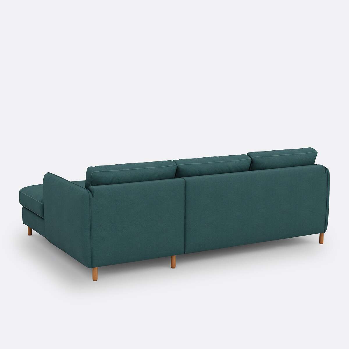 Canapé d'angle convertible, 4 places, en coton et polyester, LOMÉO vert eucalyptus, LA REDOUTE INTERIEURS