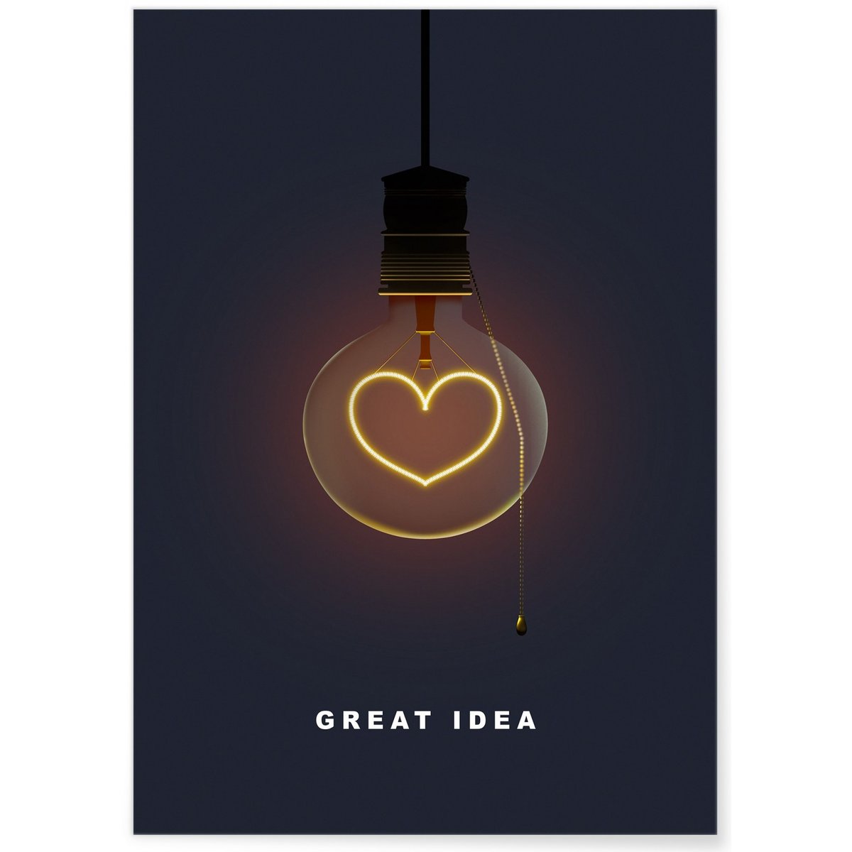 Poster Great Idea blanc, L'AFFICHERIE