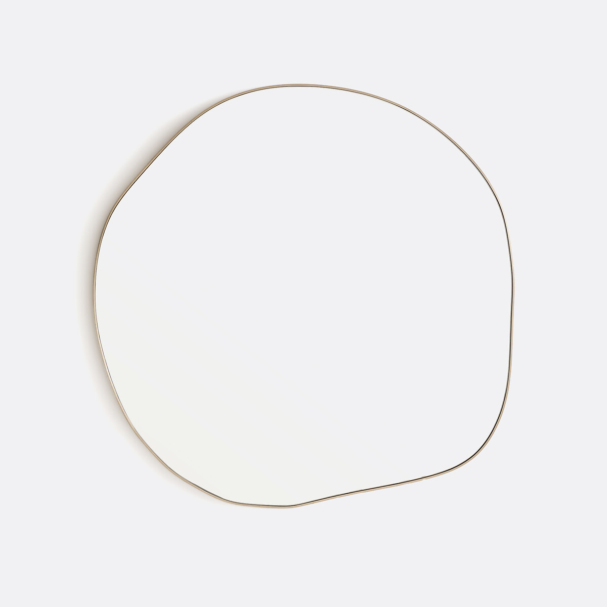 Organische vorm spiegel, lengte 58 cm, hoogte 58 cm, ORNICA messing, LA REDOUTE INTERIEURS