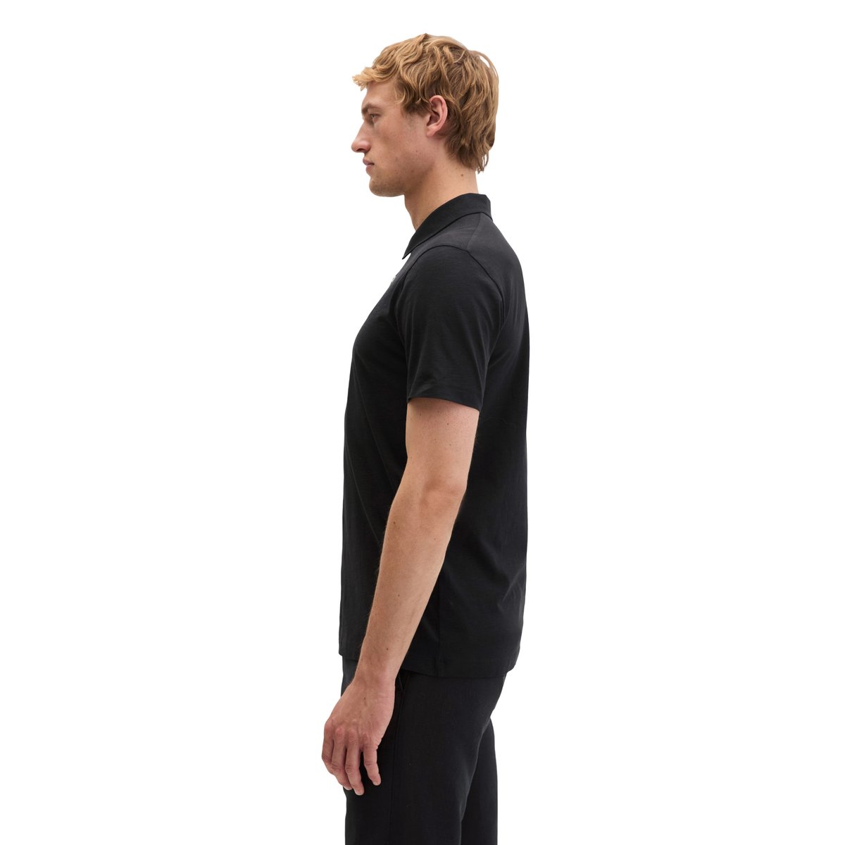 Polo Jersey slim en pur coton bio noir, MARC O'POLO