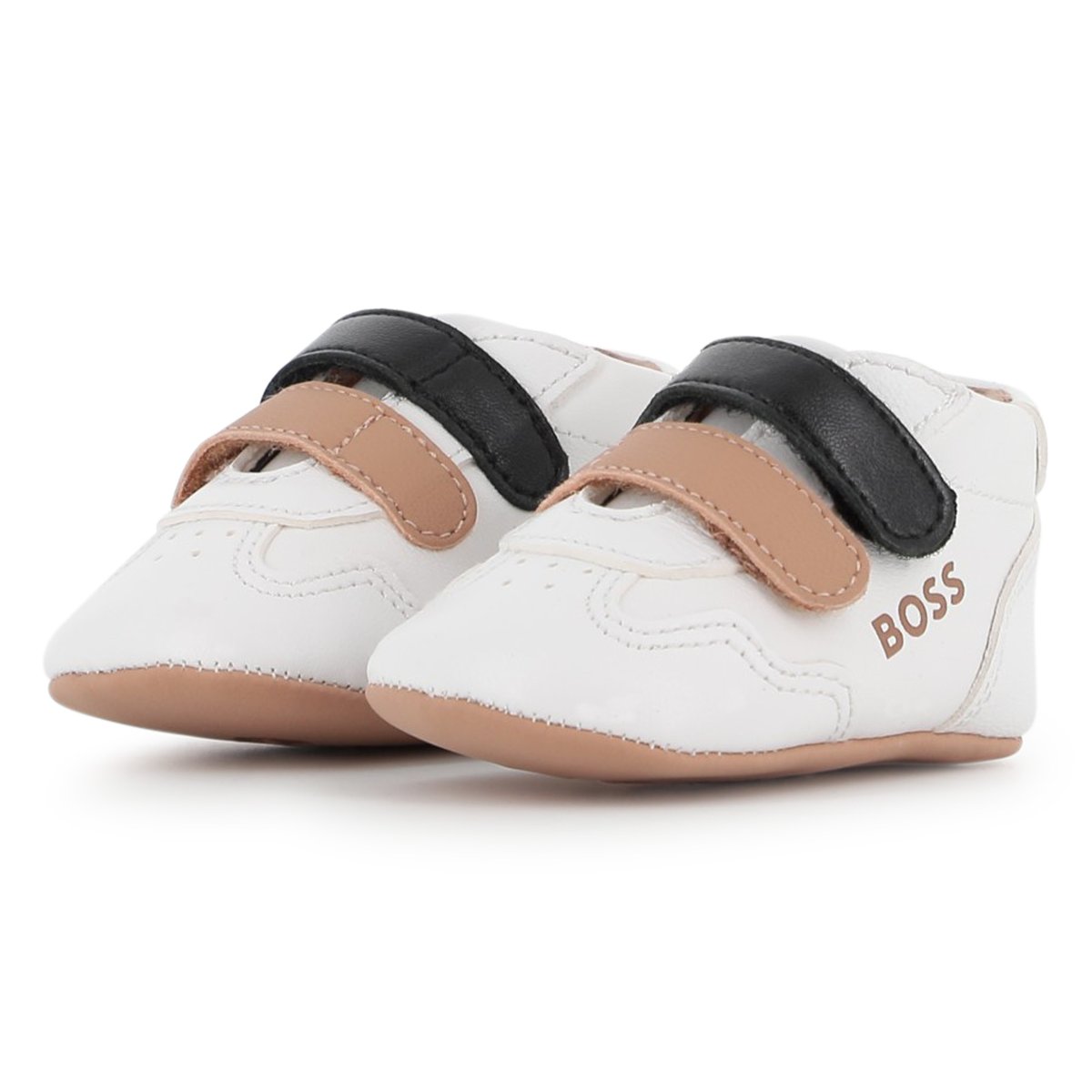 Chaussons à scratch blanc, BOSS KIDSWEAR
