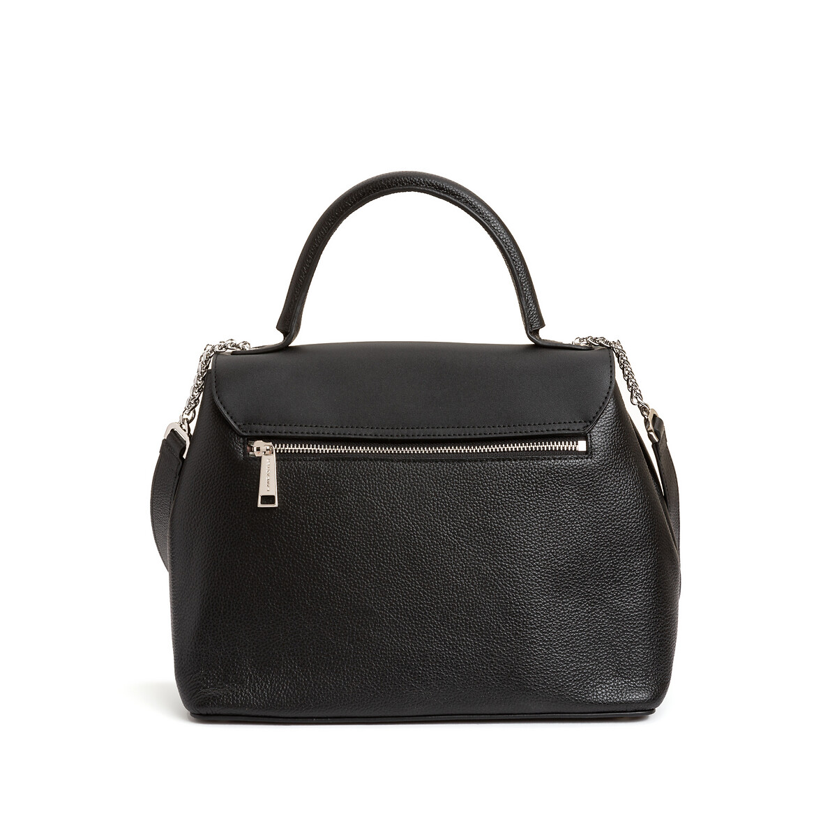 Sac à main en cuir FOULONNE PIA noir, LANCASTER