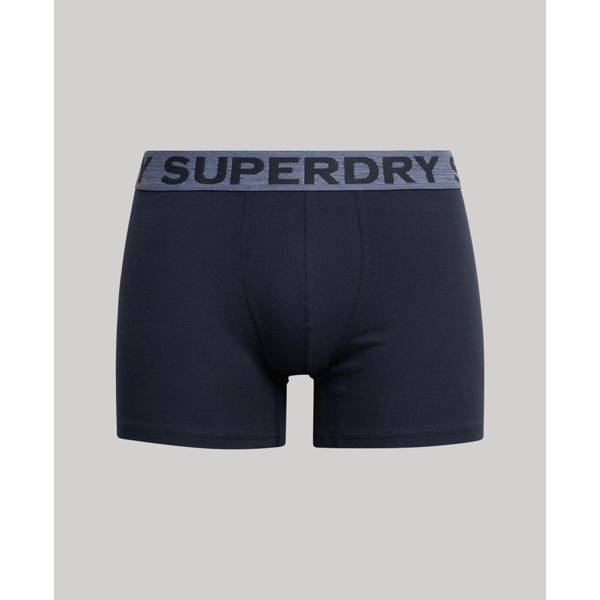 Lot de deux caleçons en coton biologique bleu marine éclipse, SUPERDRY