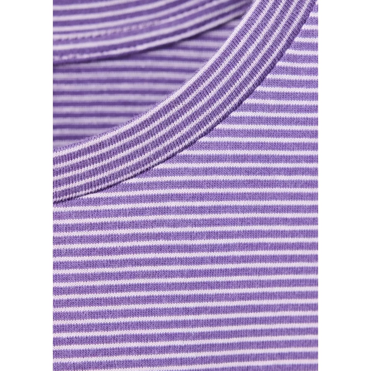 T-shirt coton rayures fines lilas, MANGO TEEN