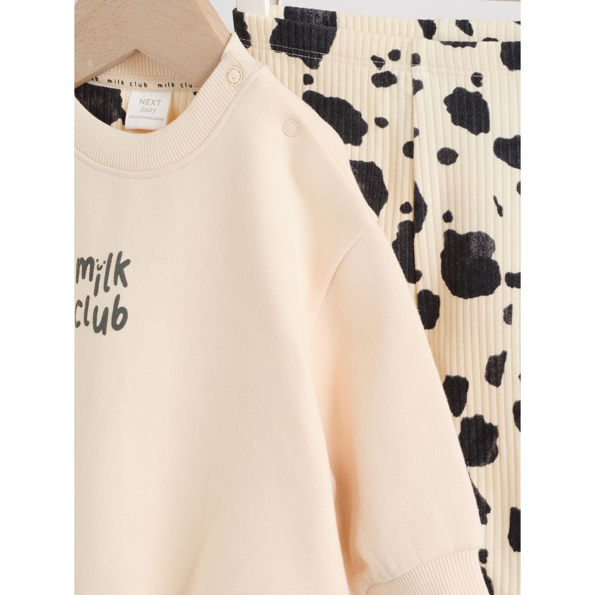 Ensemble sweat et legging bébé club de lait de vache neutre/imprimé, NEXT