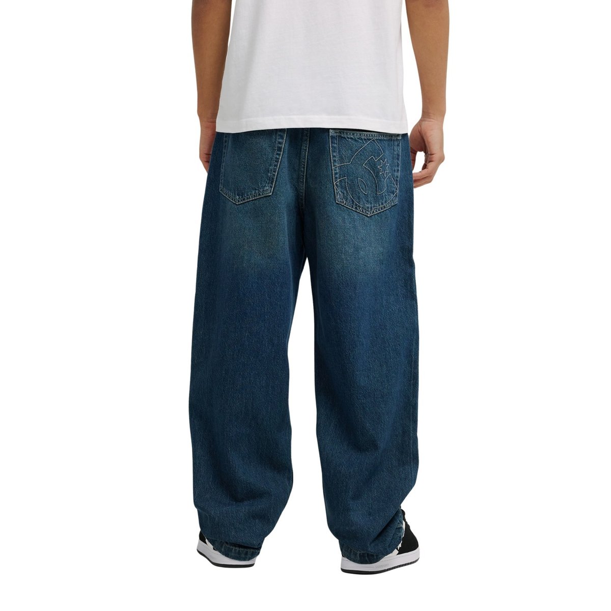 Pantalon en jean WORKER BAGGY DENIM DOUBLE THAT. bleu dark denim, DC SHOES