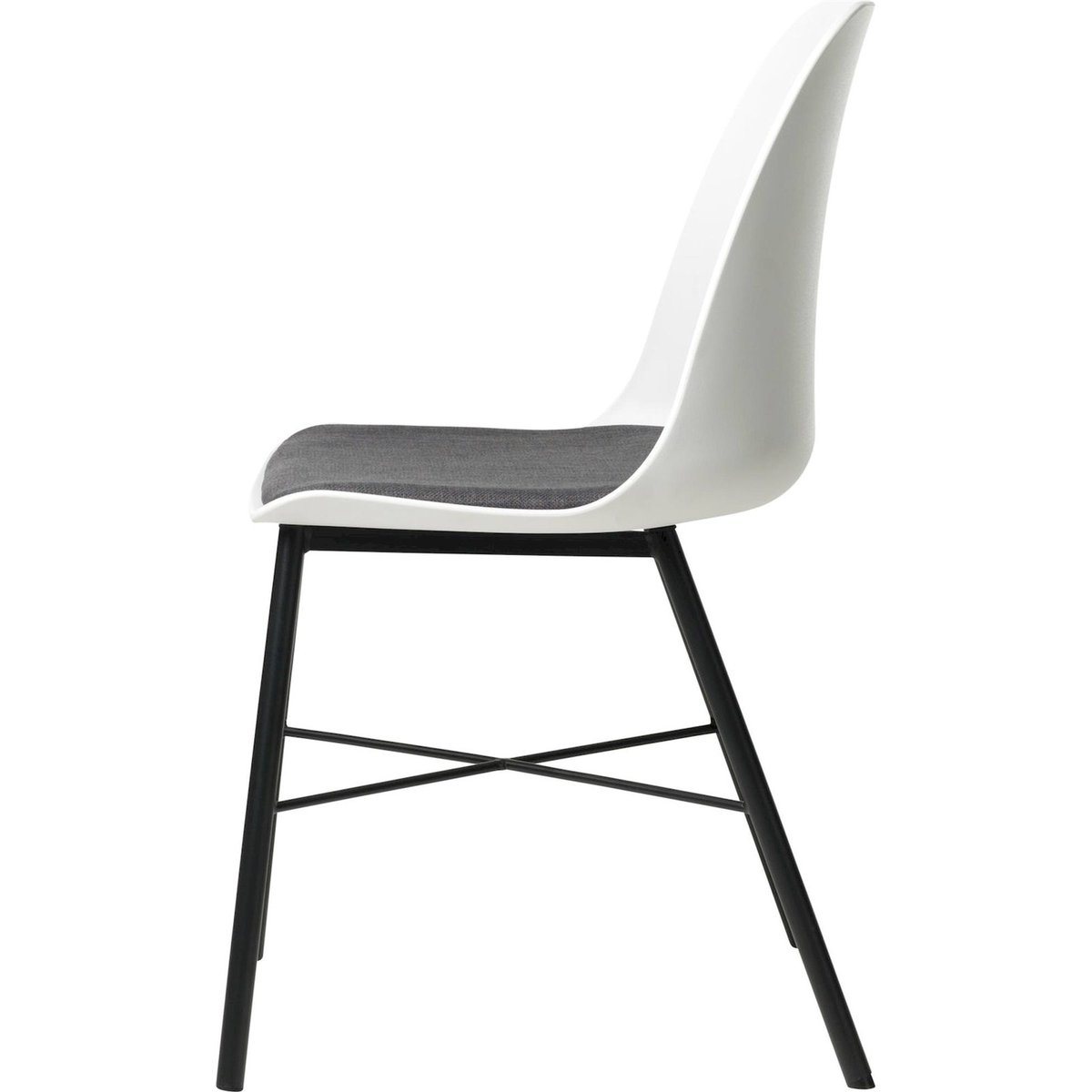 Chaise design tissu collection WHISTLER blanc, RECOLLECTION
