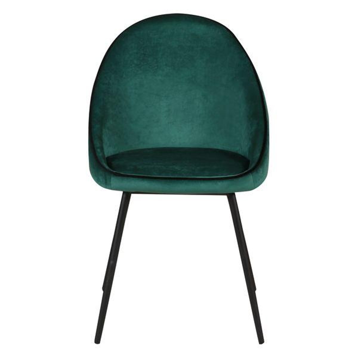 Chaise de repas velours vert canard, ZAGO