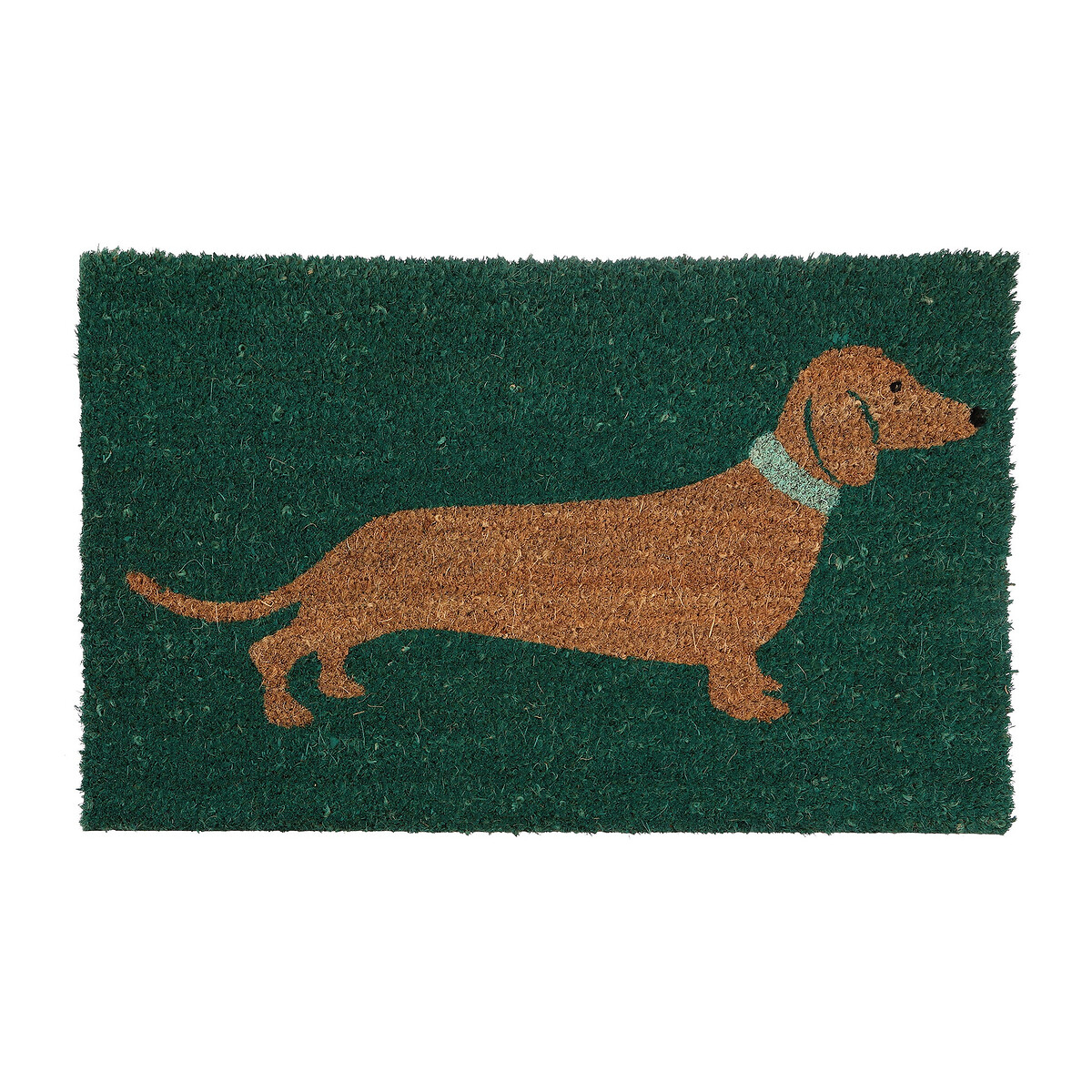 Sausage Dog Coir Doormat green, SO'HOME