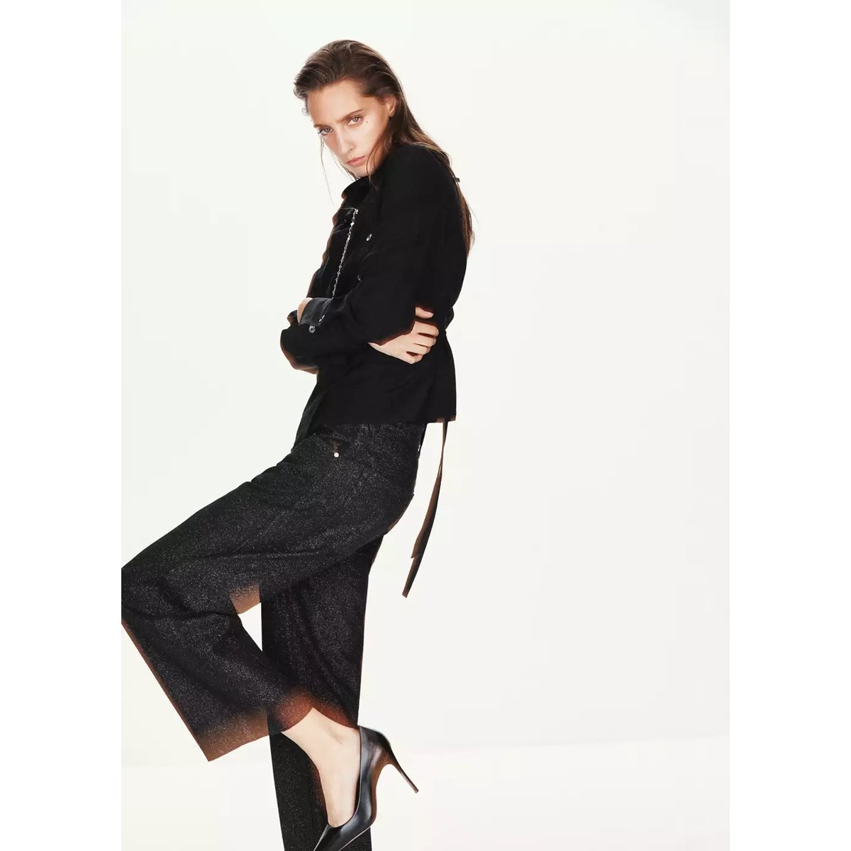 JEANS MARTA black denim, MANGO