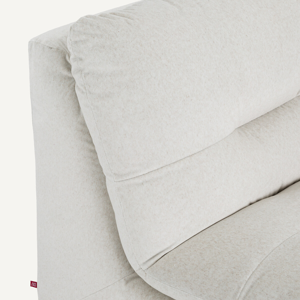 Angle 90° modulable en velours de lin, GIULIANO albatre, AM.PM