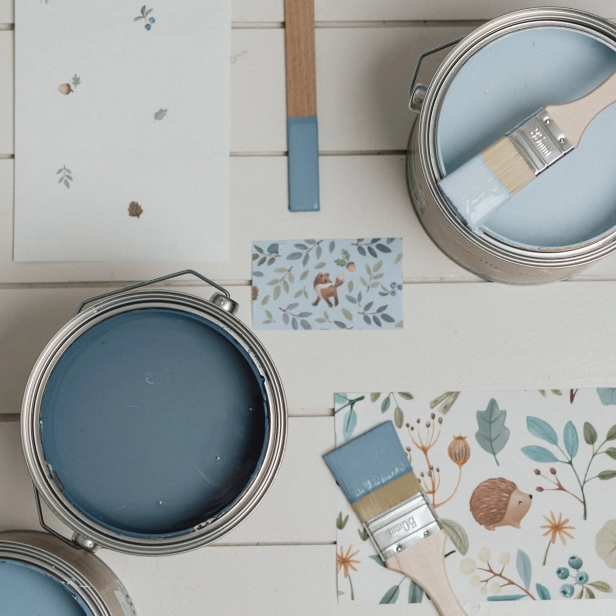Peinture Murale Nuance de ciel, Les bleus bleu d'orage, LITTLE DUTCH