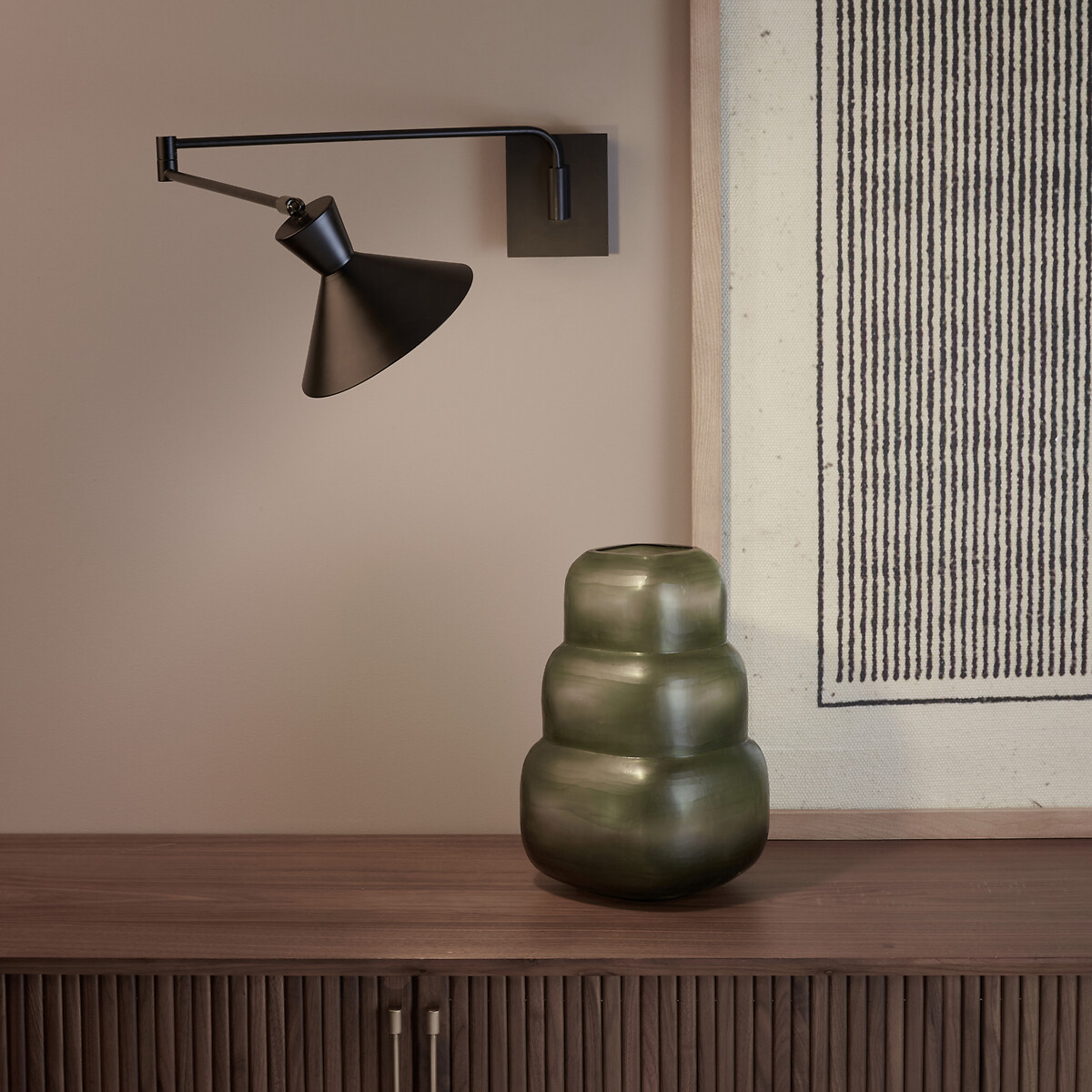 Voltige Contemporary Articulated Metal Wall Light black, AM.PM