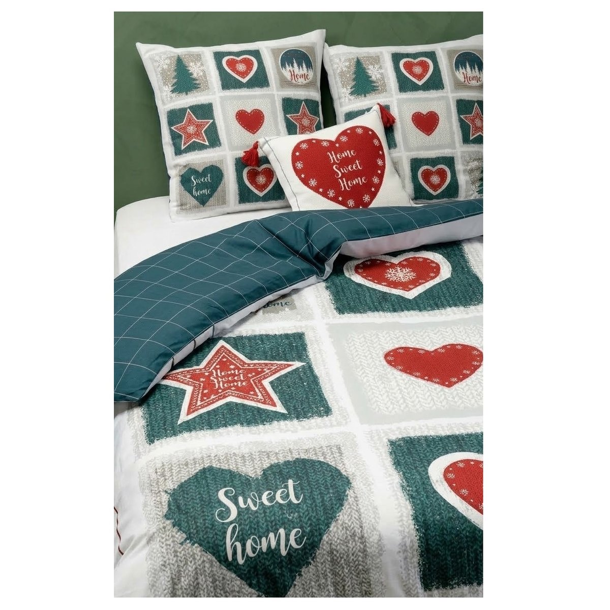 Parure de lit Collection Sweet home blanc, EDEN