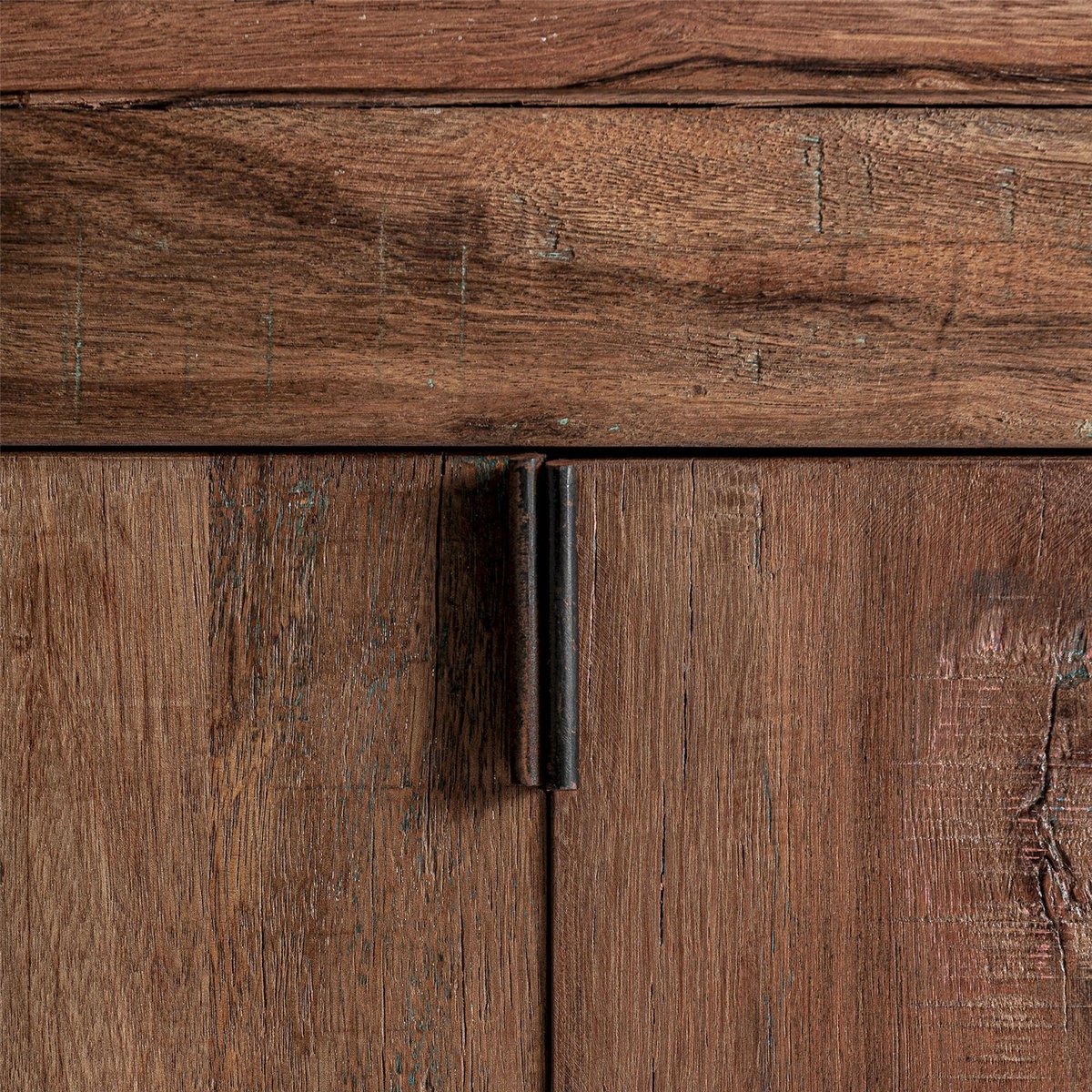 Meuble tv en bois vieilli style rustique marron bois vieilli naturel, RECOLLECTION