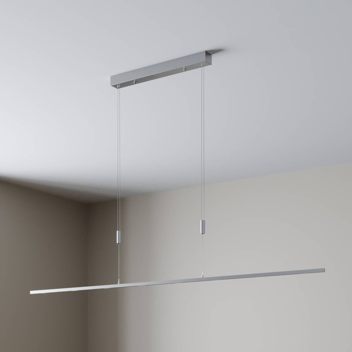 Suspension en métal moderneLED, Arnik nickel mat, LUCANDE