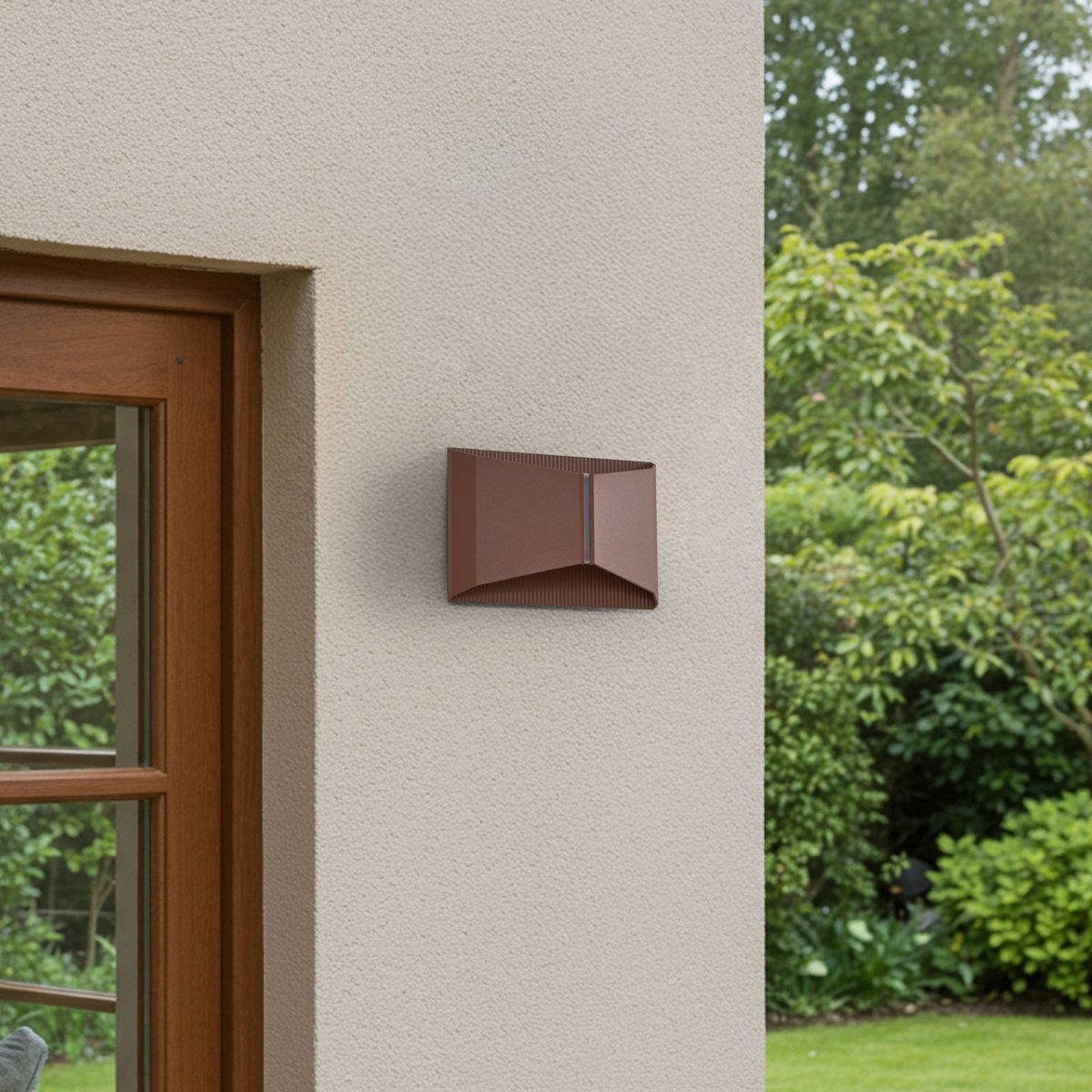 Applique extérieure en métal moderneLED marron, LINDBY