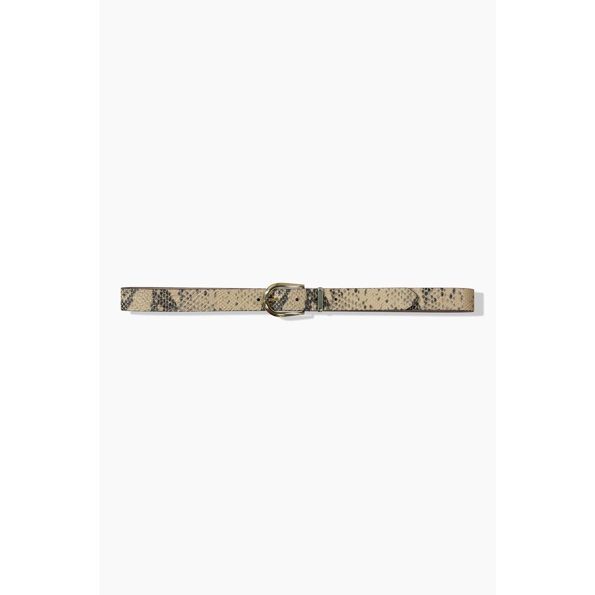 Ceinture aspect peau de serpent, boucle dorée beige, ULLA POPKEN