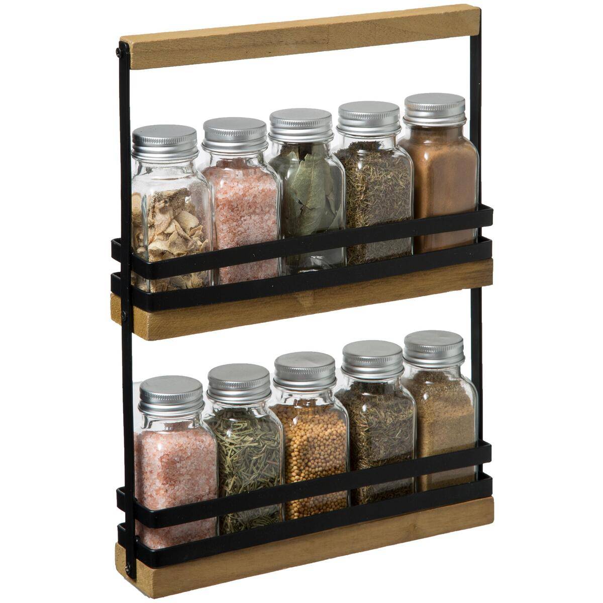 Support 10 pots à épices BLACKWOOD multicolore, 5FIVE SIMPLY SMART