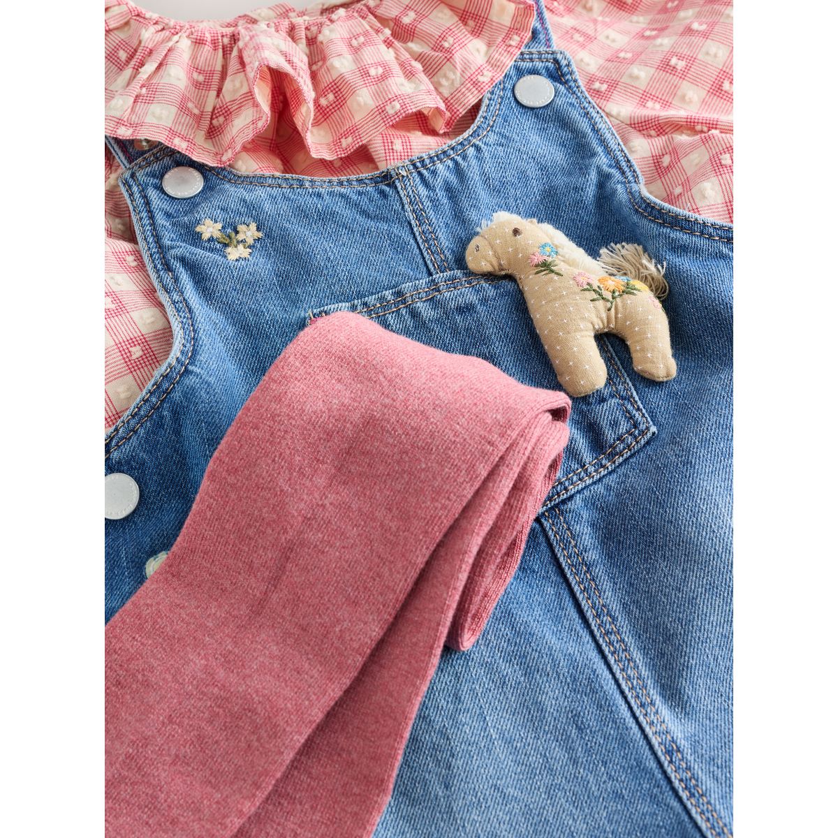 Ensemble salopette cheval en denim, NEXT