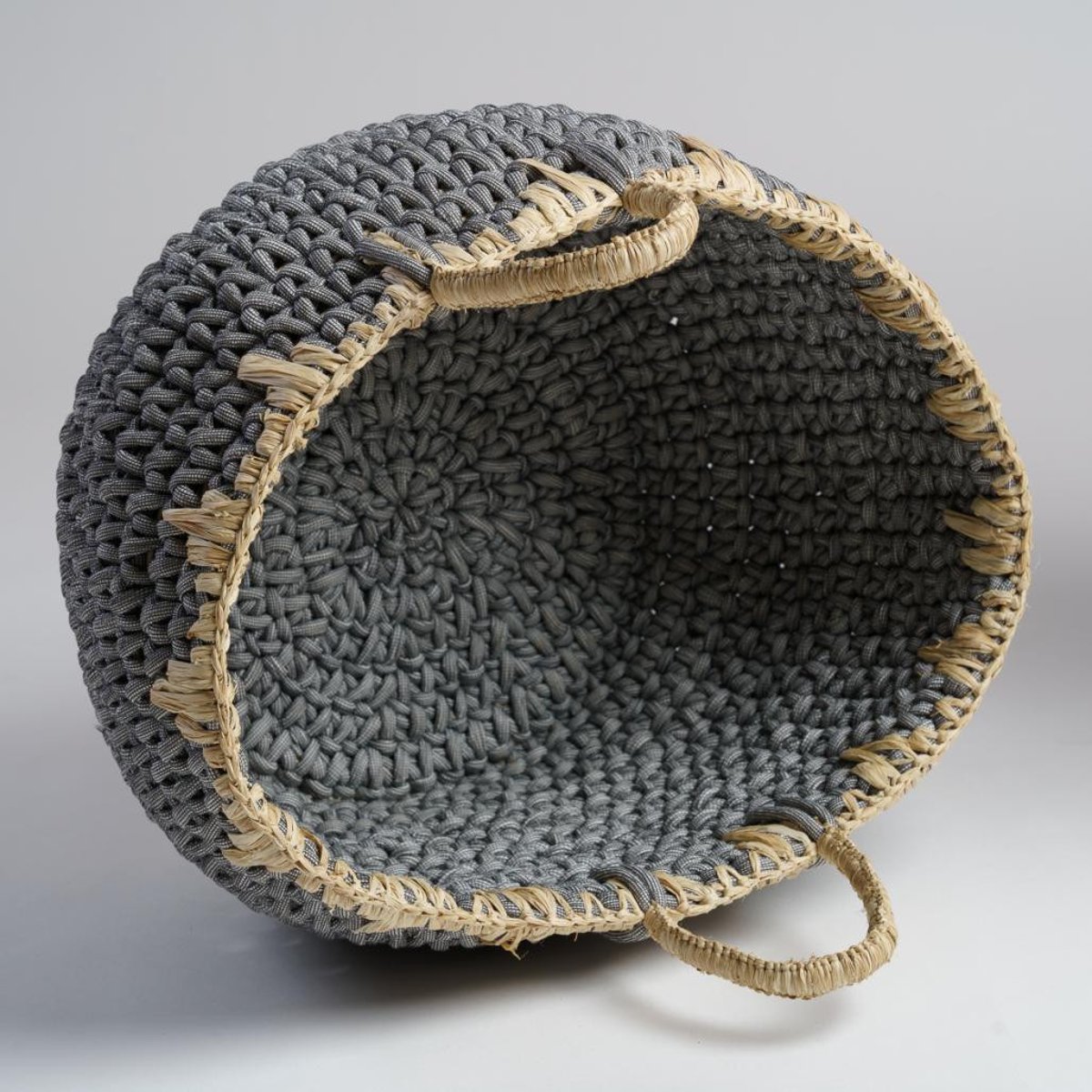 Grand panier en corde bleu XL EIKA gris, WANDA COLLECTION