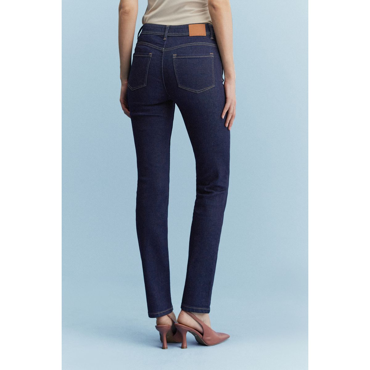 Jean slim ultra-doux délavage bleu, NEXT