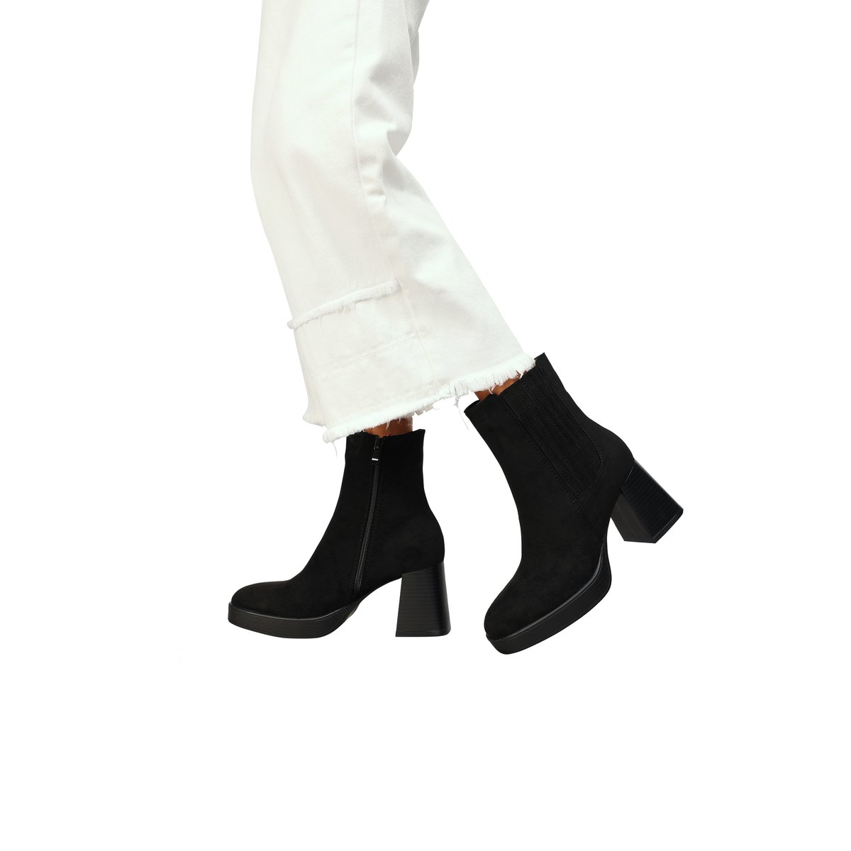 Bottines à Talon Zip noir, ENZA NUCCI