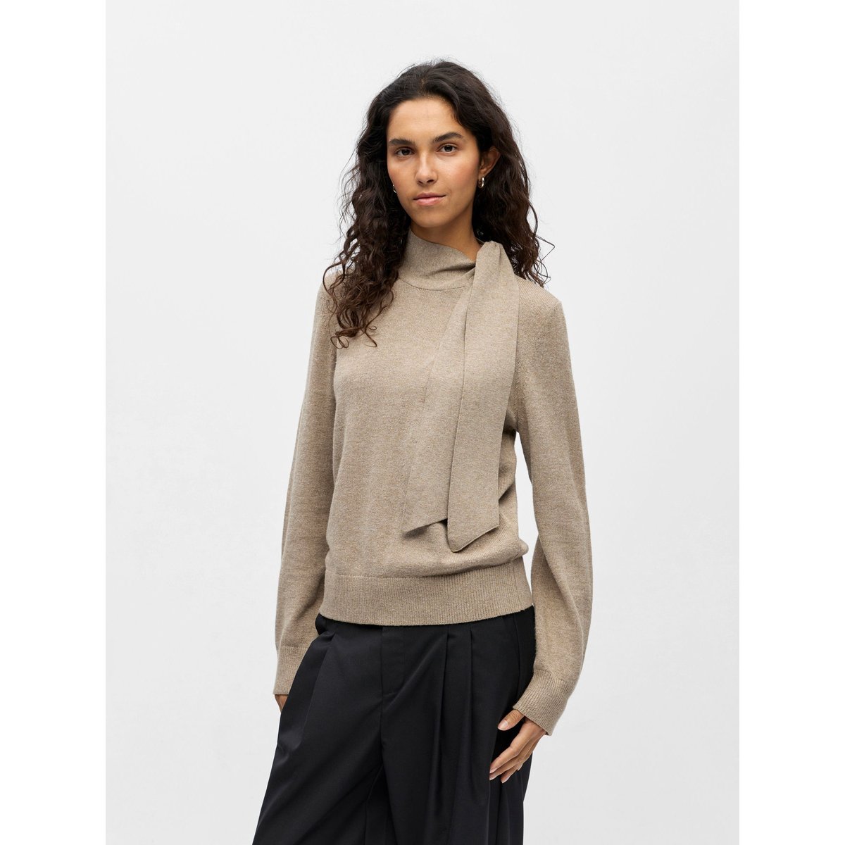 Pull En Maille desert taupe, OBJECT