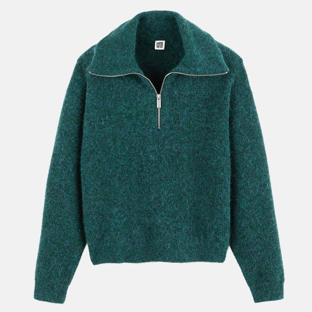 Pull à col camionneur vert émeraude, LA REDOUTE COLLECTIONS