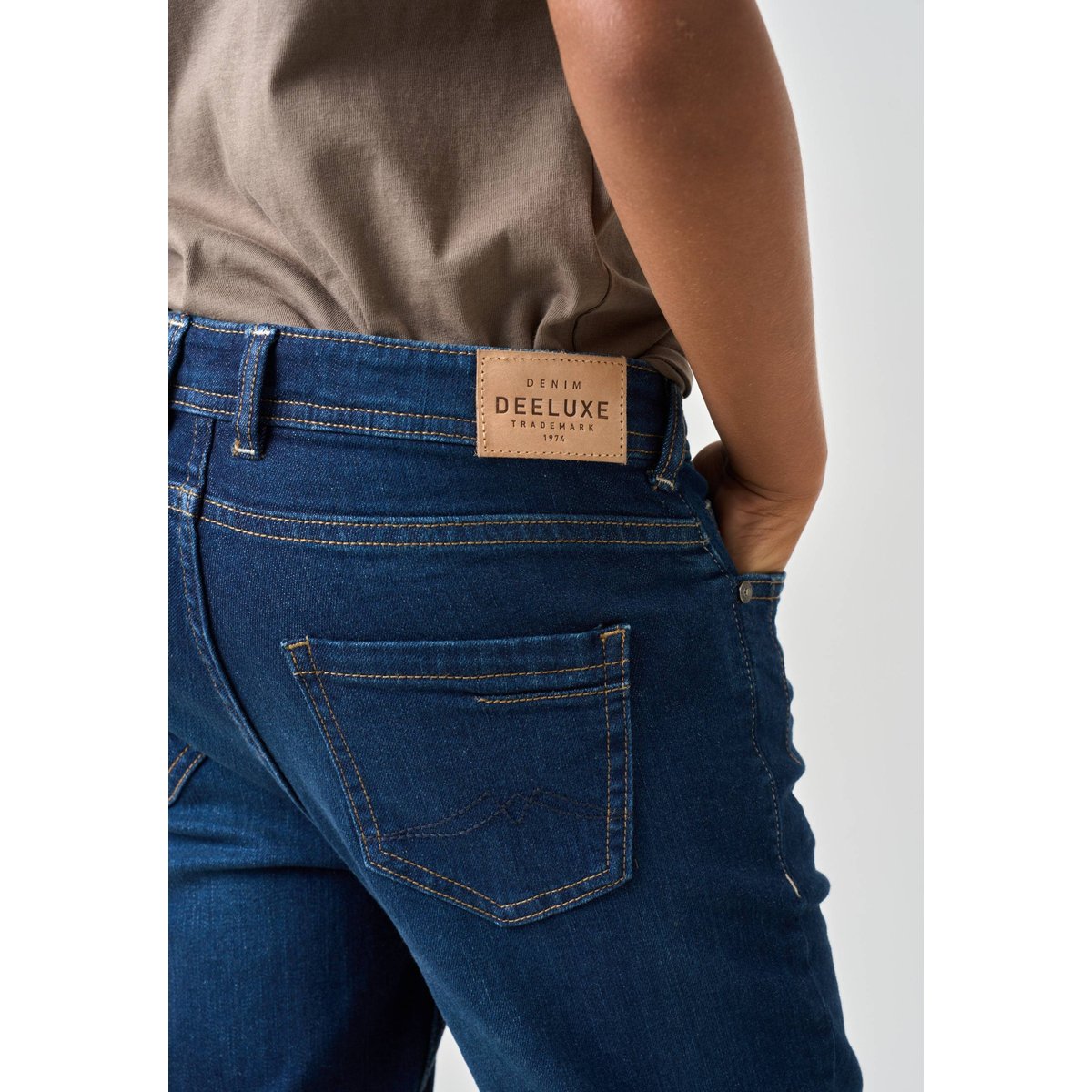 Jean straight garçon bleu délavé SKYE med blue used, DEELUXE