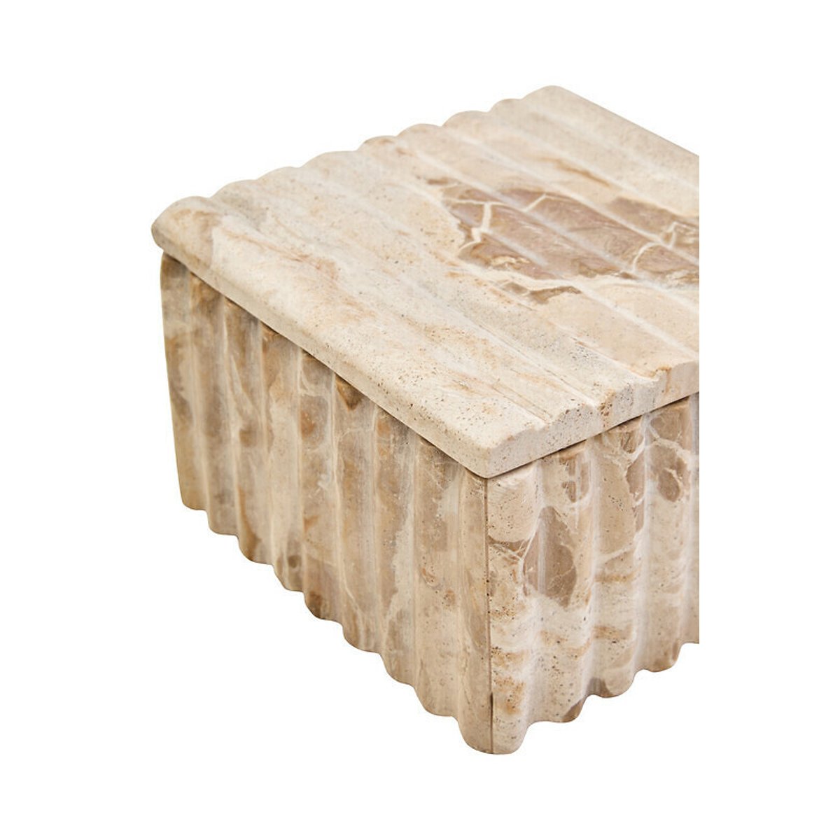 Square Decorative Marble Box in Chocolate brown , FIFTY FIVE SOUTH