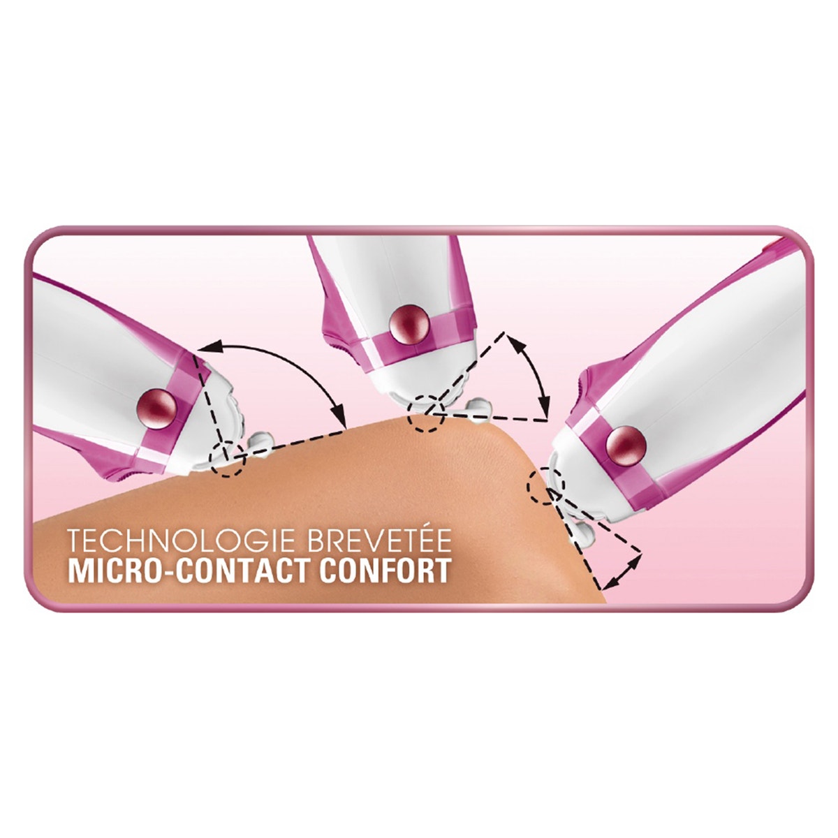 Epilateur électrique Silence Soft EP5660CO fuchsia + blanc, CALOR