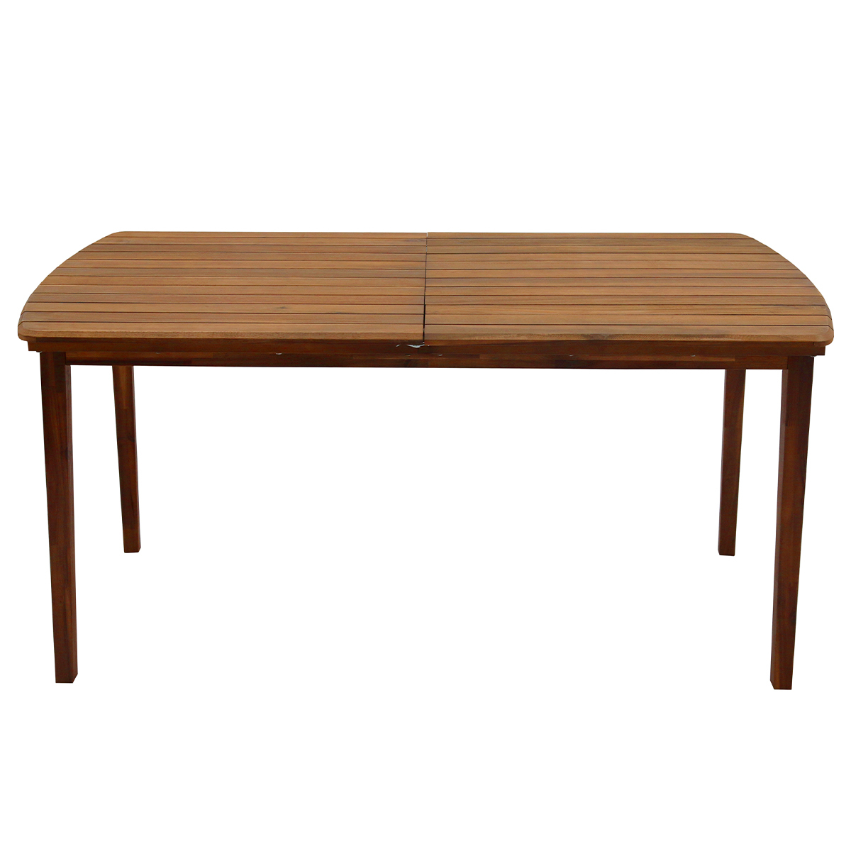 Table de jardin extensible rectangulaire en bois massif L160-210 cm CANOPEE naturel, MILIBOO