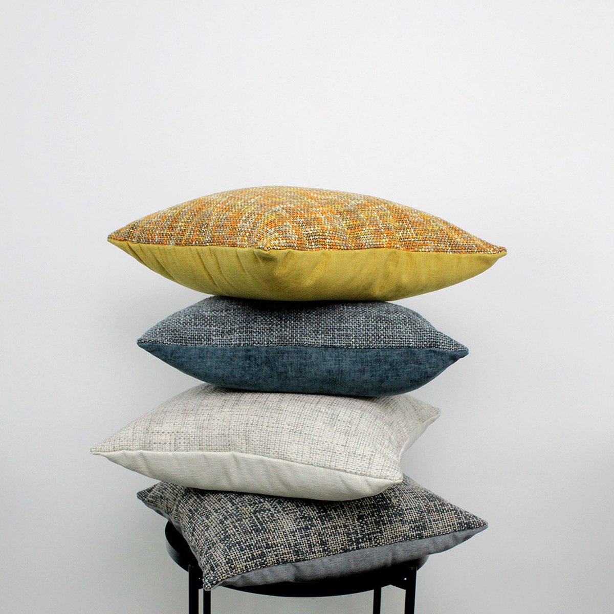 Housse de coussin polyester TWEED orage, GARNIER THIEBAUT