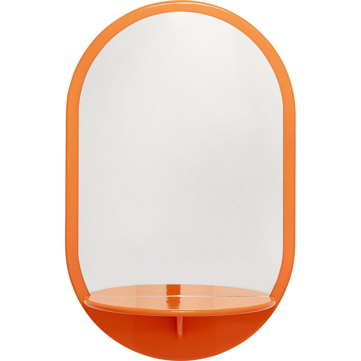 Miroir ovale avec tablette, GROOVE orange, KARE DESIGN