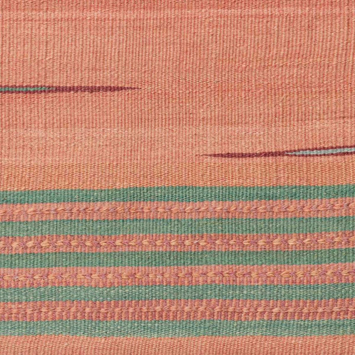 Authentique tapis d'Orient kilim fait main en laine A 7 orange, bleu, jaune, UN AMOUR DE TAPIS