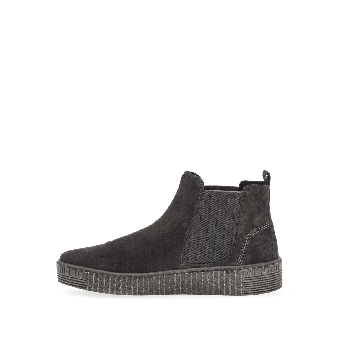 Bottines Chelsea en cuir à talon compensé gris, GABOR
