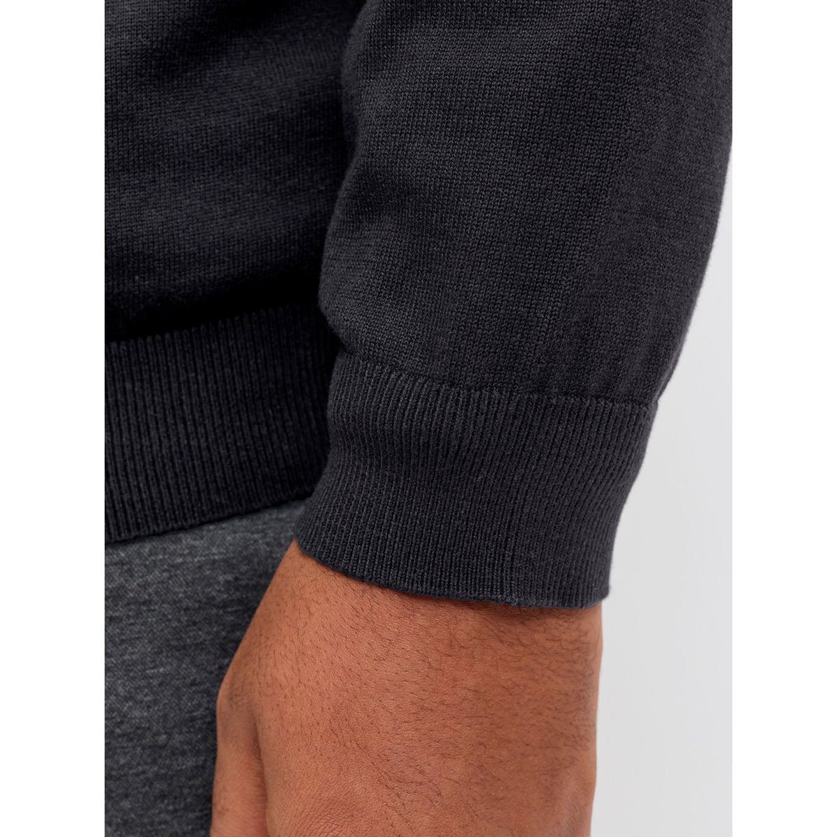 Polo Tricoté noire - black, JACK & JONES