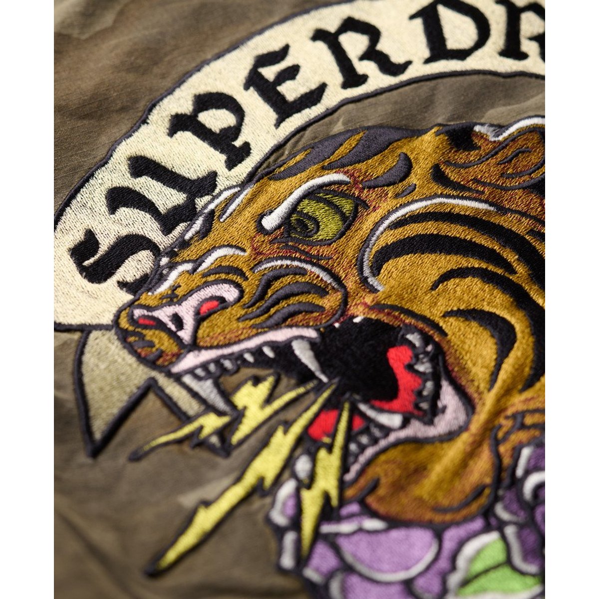 Veste militaire brodée camouflage délavé, SUPERDRY